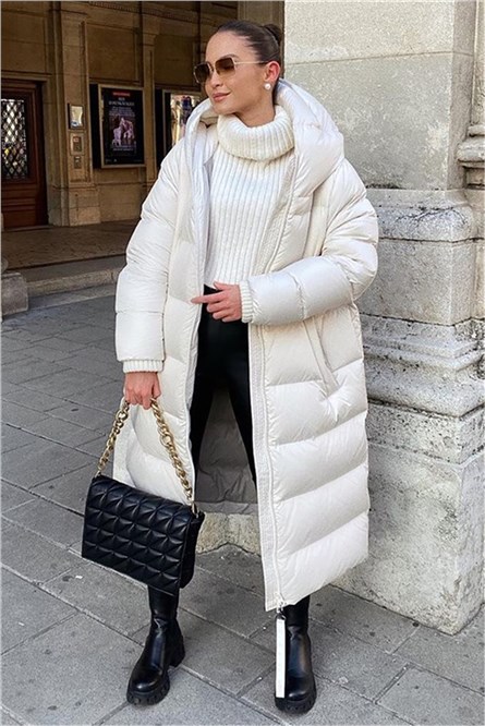 Jaqueta Longa Feminina MG5184 - Branca #319812