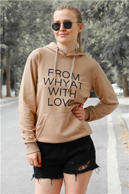 Madmext Moletom feminino  - marrom camelo #288889