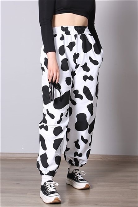 Calça Feminina MG1147 - Preto-Branco 307591