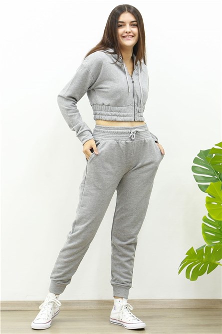 Mad Girls Fatos de treino femininos  - Cinza #286754