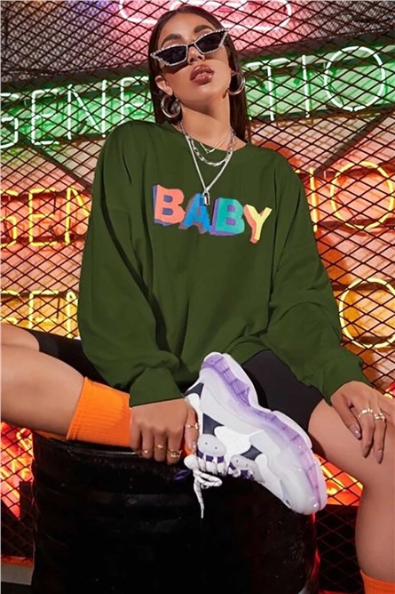 Madmext Moletom feminino  - cáqui #289856