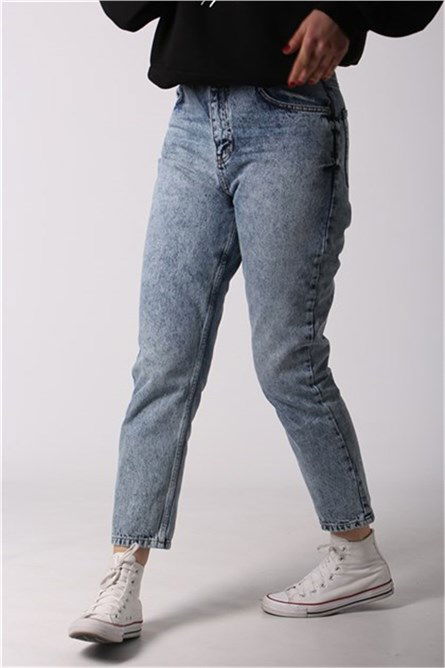 Mad Girls Blue Slim Fit Mom Jean