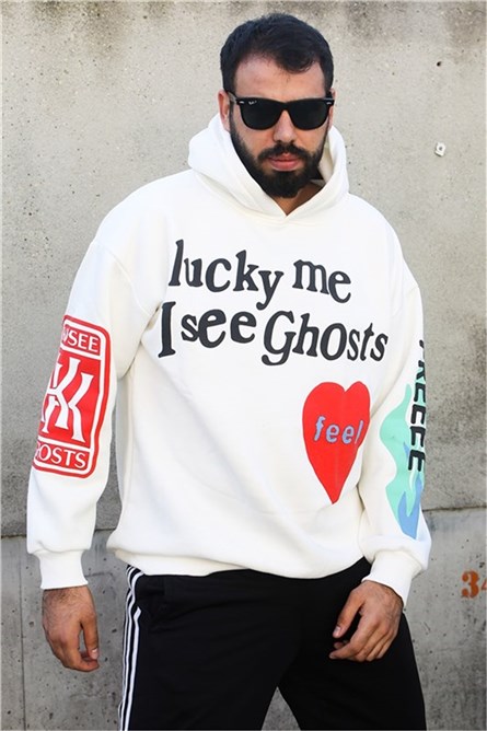 Moletom Oversize Masculino 5338 - Cru #321132