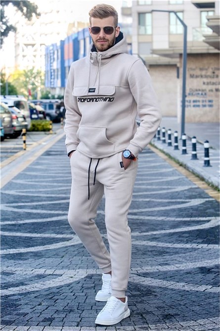 Conjunto Esportivo Masculino 5643 - Bege #321147