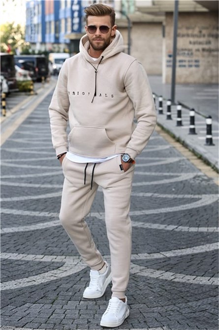 Conjunto Esportivo Masculino 5644 - Bege #321579