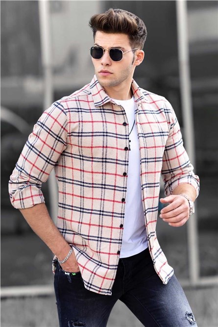 Madmext Camisa Masculina - Bege #289482