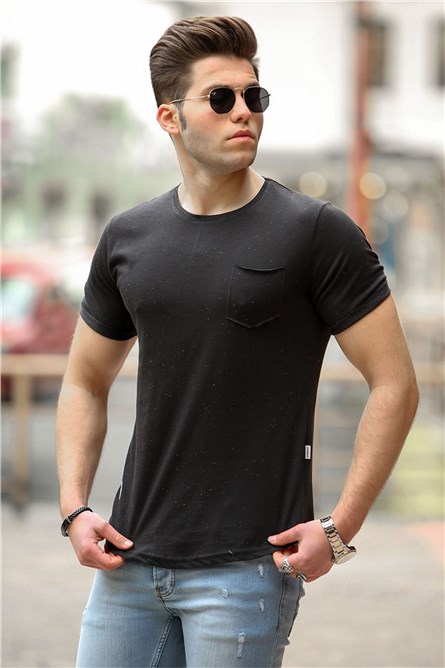 Madmext  Camiseta masculina - preta #287547