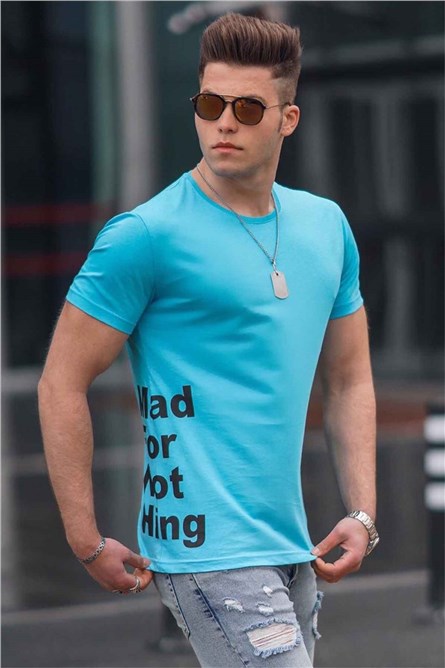 Madmext Camiseta masculina - Azul #287904
