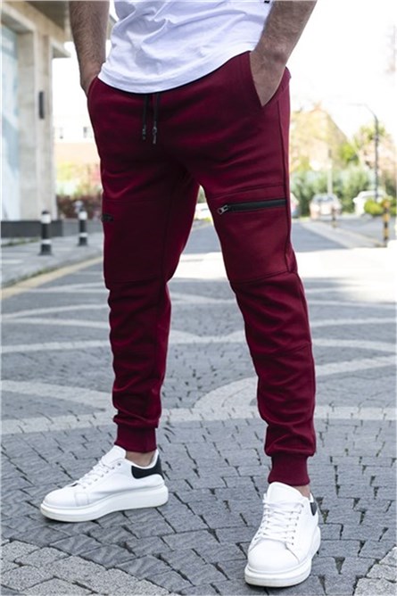 Madmext Men's Jogger - Burgundy #303923