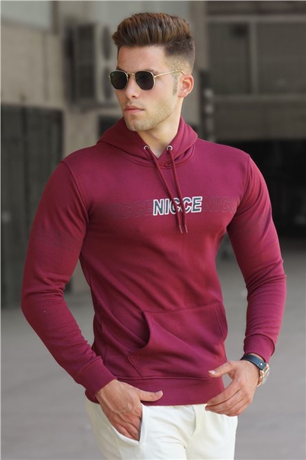 Nicce burgundy hoodie online