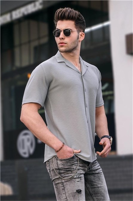 Camisa Masculina 5500 - Cinza #328336