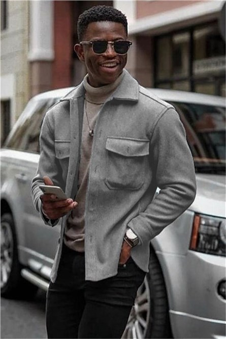 Camisa Masculina 5515 - Cinza #319789