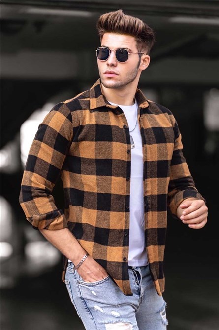 Camisa masculina 4664 - Camelo 289434