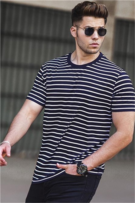 Camiseta masculina - Azul escuro 306753