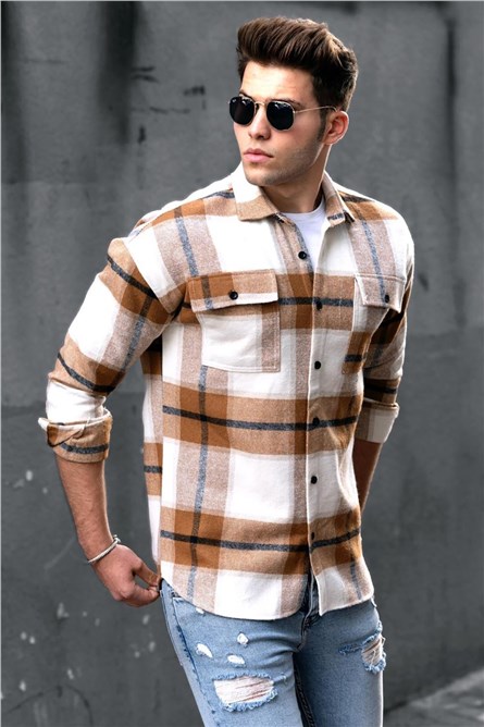 Camisa masculina 4920 - Camelo 290257