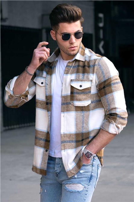 Camisa masculina 4921 - Camelo 290385