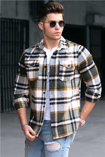 Camisa masculina 4921 - Cáqui 290383