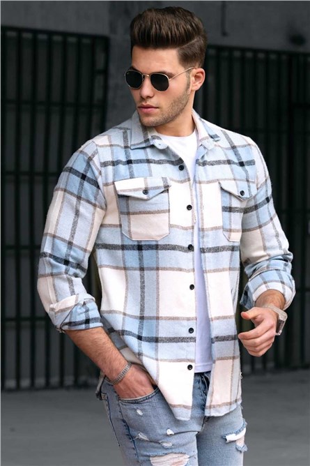 Camisa masculina 4921 - Azul 290386