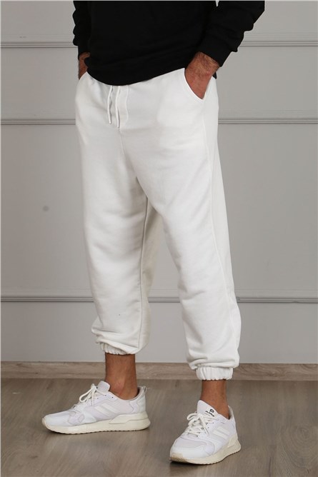 Madmext Men's Jogger - White #290623