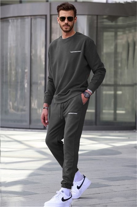 Conjunto Esportivo Masculino 5285 - Cinza Fumaça #358736