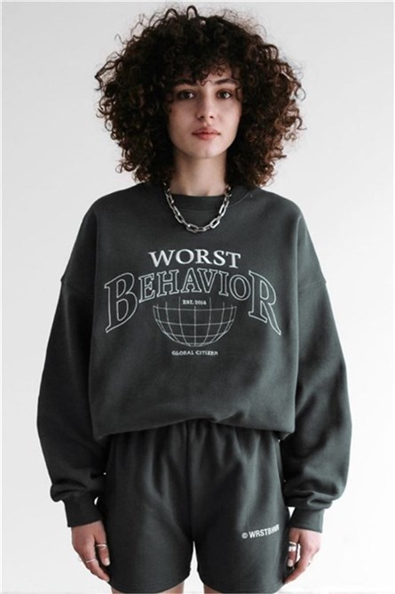 Conjunto Esportivo Feminino Mg1170 - Cinza #310776