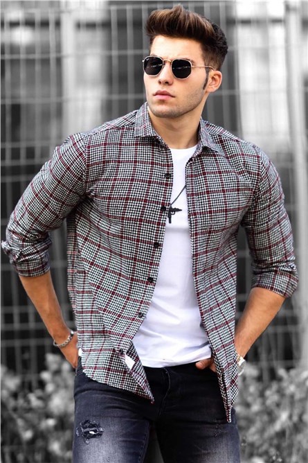 Madmext  Camisa Masculina - Cinza #289487