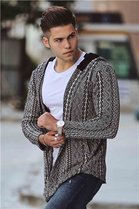  Madmext Cardigan Masculino - Cinza #289848