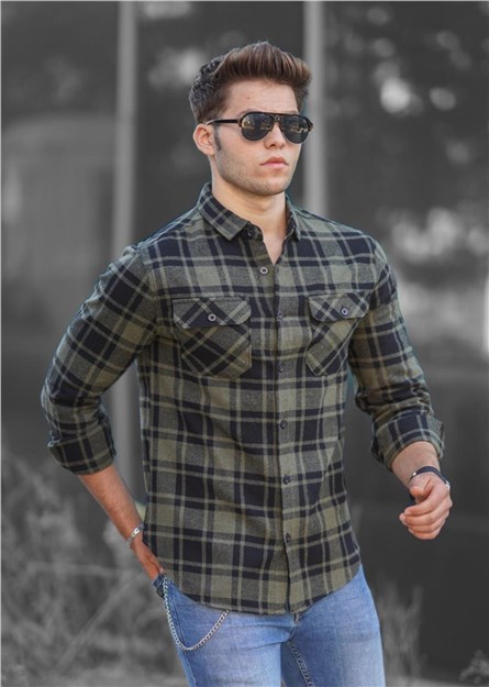 Camisa masculina 4686 - Cáqui 289322