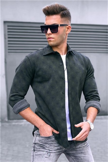 Camisa Masculina - 5516 - Cáqui #312084