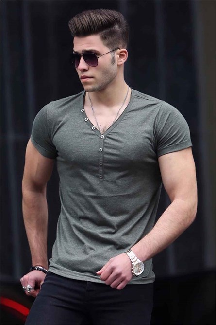 Camiseta Masculina 4052 - Cáqui 286075