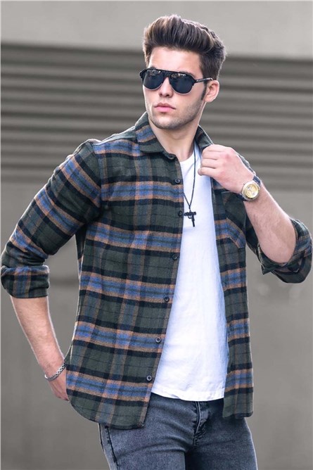 Camisa masculina 4669 - Cáqui 288951