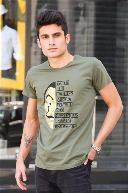 Camiseta Masculina 4016 - Cáqui 285902