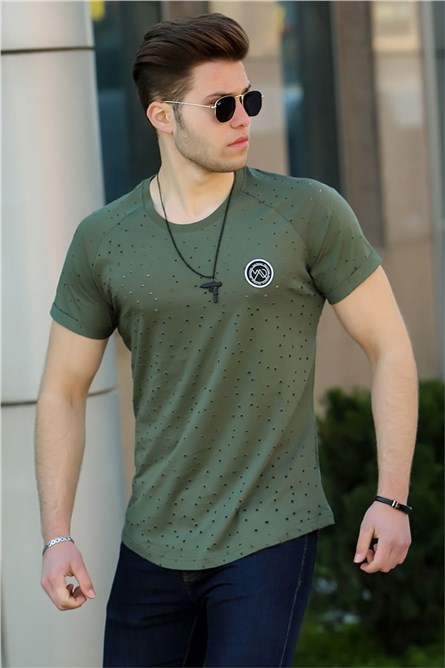 Camiseta Masculina T4002 - Cáqui 285622