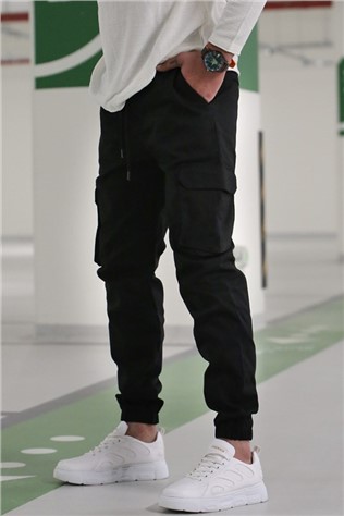 Calça de moletom masculina 5447 - Preta #327347