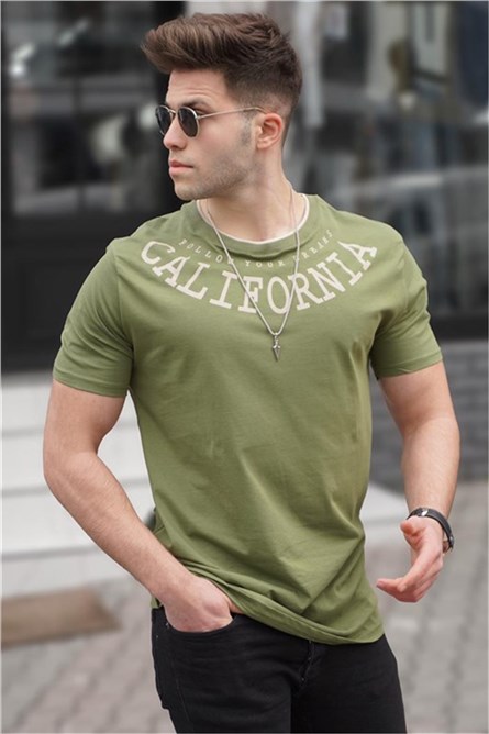Camiseta Masculina 5368 - Cáqui #324678