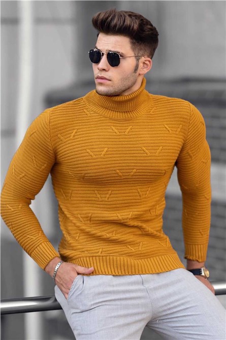 Jumper de gola alta estampado