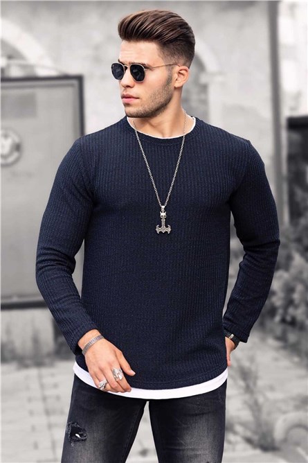 Suéter masculino 4769 - Azul escuro 289967