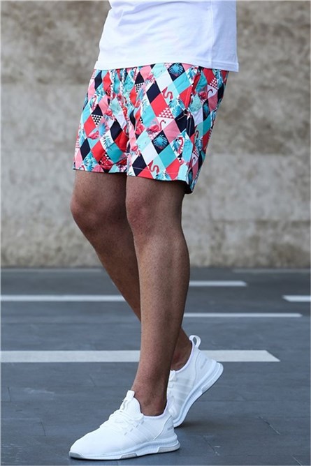 Calções de praia masculinos 2652 - Multicolorido #333730