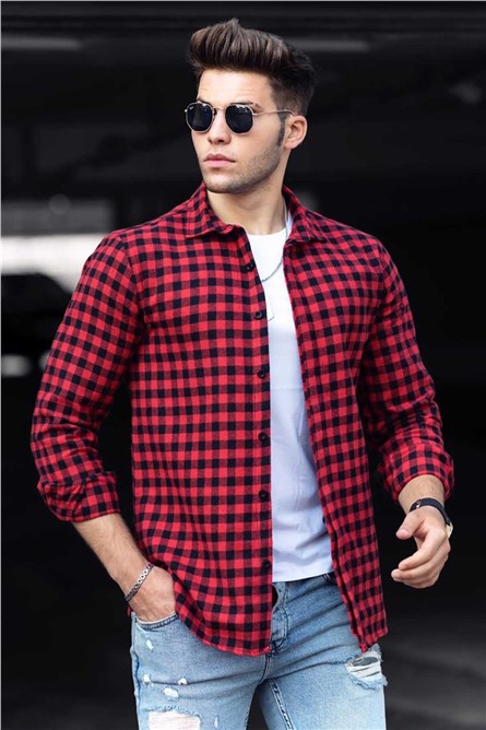 Madmext Men's Shirt - Light Red #289440