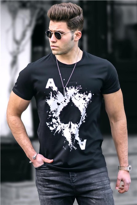 T-shirt da uomo 5061 - Nero 290722