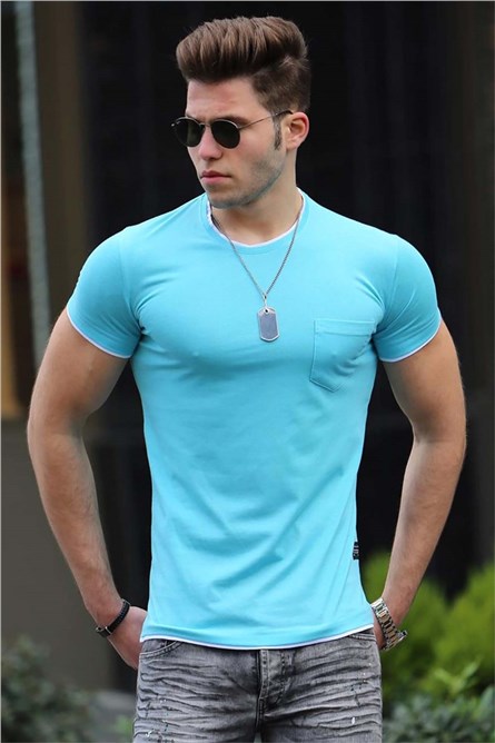 Camiseta Masculina 4446 - Turquesa 287080