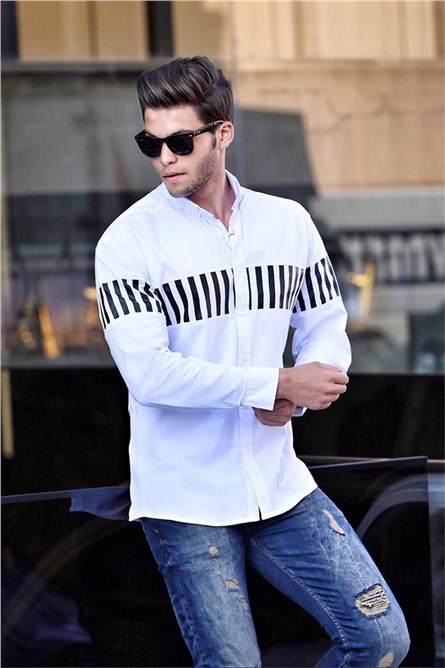 Camisa masculina 4379 - Branca 286476