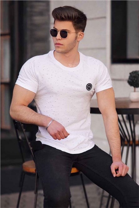 Camiseta Masculina T4002- Branca 285613