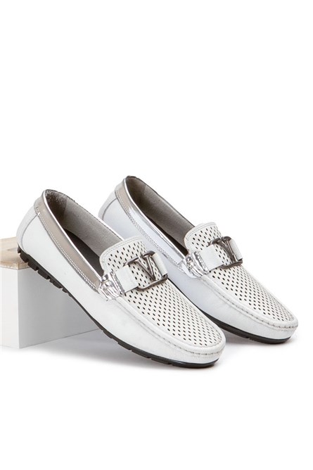 Sapatos masculinos de couro sintético Marwells - Branco #2021440