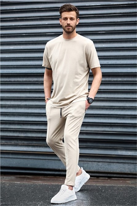 Conjunto esportivo masculino - Bege #329293