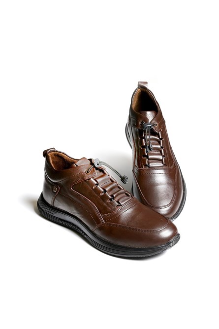 Sapatos Masculinos de Couro - Marrom Escuro 2021083450