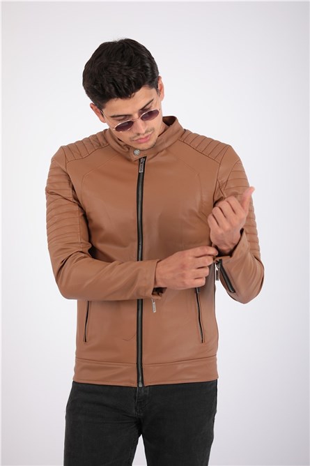 Jaqueta de couro masculina - Canela 2021083151