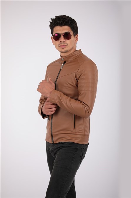 Jaqueta de couro masculina - Canela 2021083159
