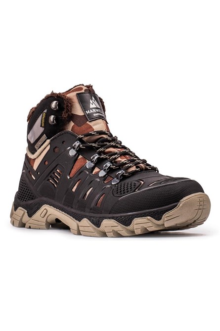 Botas de Caminhada Masculina - Preto-Marrom 2021082507