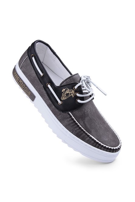  GPC  Sapatos de barco masculinos - cinza #81144469